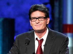 Roastee Charlie Sheen speaks onstage at Comedy Central's Roast of Charlie Sheen on September 10, 2011 in Los Angeles, California.