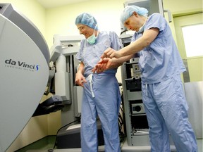 Robotic surgery technology at the Jewish General Hospital in February 2008.