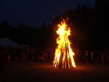 Swiss National Day Celebration on Mount Sutton.