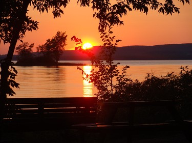 Sunsets are earlier now over Lake of Two Mountains.