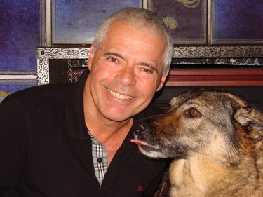 Yours truly with my dog Lalou.