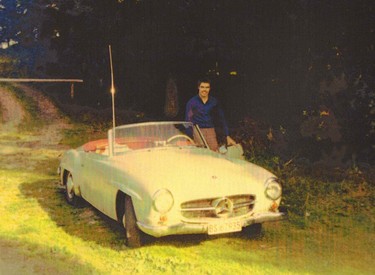 My first car when I was still young, a 10-year-old 1958 Mercedes 190 SL.