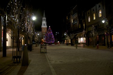 Every Christmas a tree is adorned at the top of Church Street, the street is strung with lights and the show take life.