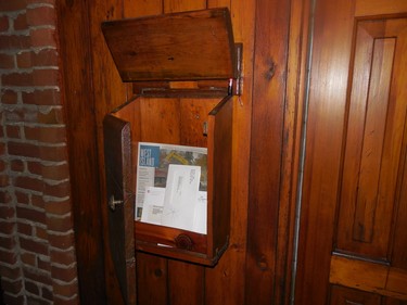 My homemade letterbox can be opened from the front and from the top.