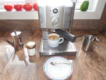 Making coffee at home - or in my case triple espresso.