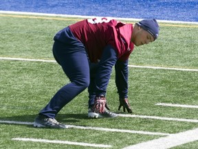 Als' rookie defensive-lineman Jeffrey Finley was pressed into duty Saturday, at Toronto.
Phil Carpenter/The Gazette