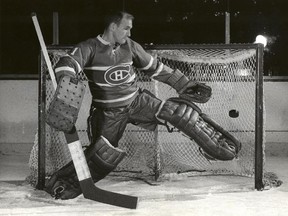 Former Canadiens goalie Charlie Hodge in a 1960s team portrait.