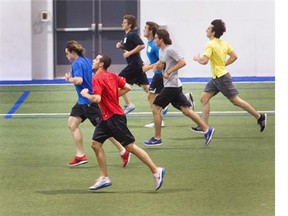 Habs hopefuls, including some from the Canadian Hockey League, undergo a fitness evaluation in Brossard last year. The CHL oversees the country’s three major junior leagues.