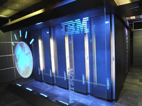This 2011 photo provided by IBM shows the IBM computer system known as Watson at IBM's T.J. Watson research center in Yorktown Heights, N.Y.