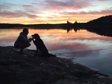 Mandy at sunset.