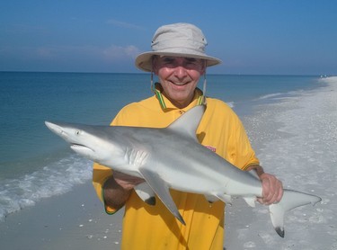While on vacation on Marco Island, Fla. this Blacktip Shark was caught in 3 ft deep water on the beach. By Ariel Tschudin of Dollard des Ormeaux Tel.  514 683 4033