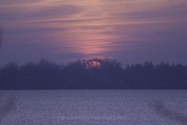 Sunset over Pointe-Claire.