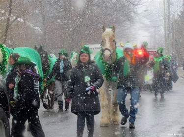 Despite the snow,  the St Patrick's Day Parade in Hudson is always a sign that Spring is near.