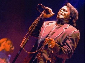 In this July 5, 1997 file photo, the "Godfather of Soul",  singer James Brown, performs during an open air festival in Eschenbach, near Luzern, Switzerland.