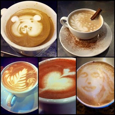 Latte art but some of the girls at Second cup Sources