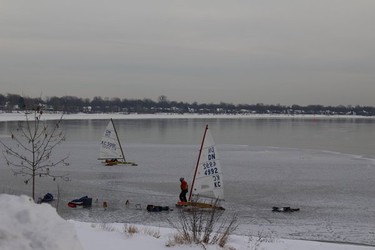 While driving on Lakeshore Road I spotted a few sails on the water!  I thought I was seeing things!  You never know what you will see taking a drive, even in winter.