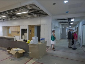 Part of the 6th floor surgical orthopedic unit of the new K pavillion, under construction, at the Montreal Jewish General Hospital, Wednesday, July 23, 2014.  It's expected that the pavillion will be opened later this year.