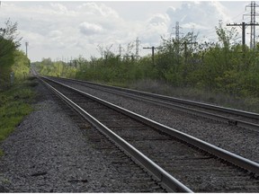 The CN rail line.