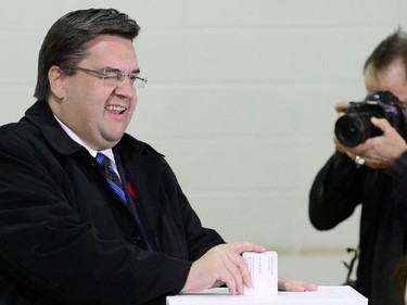 Nov. 3, 2013: This winking-while-voting gesture became known as "Coderring" on the day of Montreal's municipal election.
