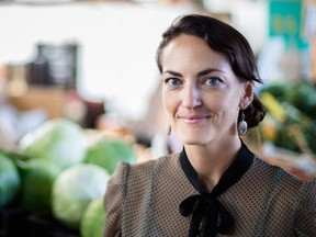 Catherine Lefebvre at Jean Talon Market.