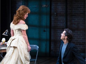 Actors Carly Street, left, and Rick Miller perform an excerpt from the play Venus in Fur, directed by Jennifer Tarver, at the Centaur Theatre in Montreal on Tuesday, Oct. 14, 2014.