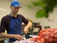 Armel Nevo, the kitchen manager at Santropol Roulant, was hard at work on Oct. 16, 2014.