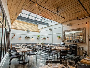 The upstairs dining area at the restaurant Laurea on Laurier