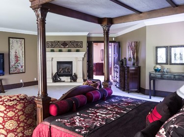 The master bedroom in the $12-million mansion on Nun's Island in Verdun, on Friday, Oct. 3, 2014.