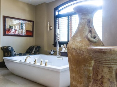 The master bedroom's onsuite bathroom in the $12-million mansion on Nun's Island in Verdun, on Friday, Oct. 3, 2014.