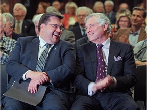 Sept. 17, 2014: Montreal Mayor Denis Coderre, left, with Westmount Mayor Peter Trent.