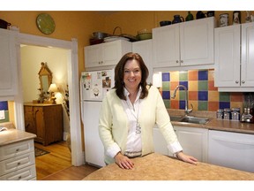 V�ronique Marin in her renovated kitchen in N.D.G.