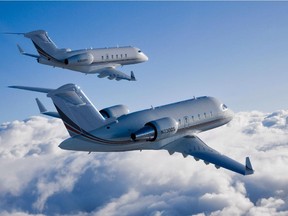 NetJets Challenger Bombardier aircrafts are shown in this photo released on June 11, 2012.