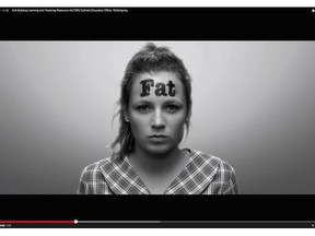 A screen grab from the 2012 anti-bullying video on Youtube produced by the Catholic Education Office Diocese of Wollongong, Australia.
