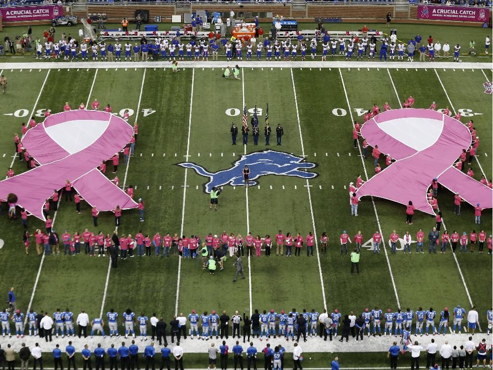 Detroit lions outlet breast cancer shirts