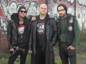 The Ripcordz, left to right, Motley Fortyfive, Paul Gott and Alexandre Roy, are releasing their 14th or 15th record, says Gott, who admits to losing count after 34 years.