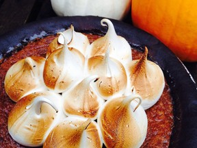 Pumpkin meringue pie.