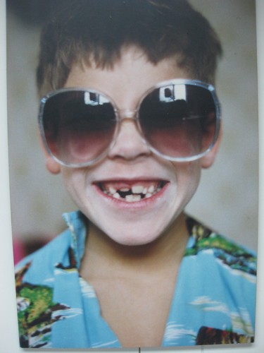 Sam loved to dress up in all kinds of outfits...at the time Mr. T was his favorite on TV..he is about 6 in this picture