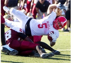 McGill’s Luis-Andres Guimont-Mota is in his third season as a running back for the Redmen, and is in his third year of study in McGill’s business management program.