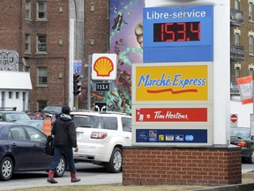 A gas station in Montreal, April 23, 2014.