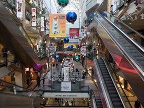 The Eaton Centre in Montreal just before Christmas 2011.