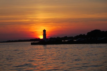 Sunset from Lachine ferry on a beautiful Labor Day weekend in 2014.