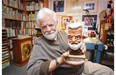 Terry Mosher, a.k.a. Aislin, with a bust of himself created by Quebec City cartoonist Christian Daigle, a.k.a. Fleg, to mark Mosher’s heading the Canadian Association of Editorial Cartoonists from 2009 to 2012, at his home in Lachine, west of Montreal on Tuesday September 30, 2014. His 47th book, The Wrecking Ball, has just been released.