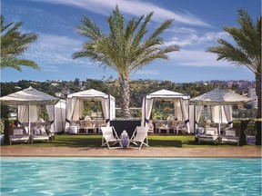 The London West Hollywood has one of hottest roof-tops in Los Angeles, with a superb pool, dramatic views, cabanas, fire-pits and cocktails.  PHOTO CREDIT: The London West Hollywood