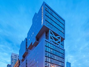 The new Godfrey Hotel Chicago is a cubist fusion of staggered blocks.