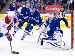 There are tickets available through StubHub for Wednesday’s season opener between the Toronto Maple Leafs and Montreal Canadiens in Toronto. The tickets range from $175 (standing room) to $1,188,03 (25th row).