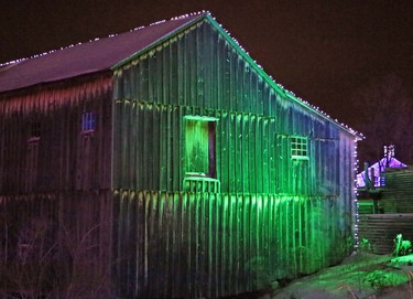 Old barn at Upper Canada Village - Alight at Night celebrations &ampnbsp; Peter J. Clarke pjclarkephotos@gmail.com