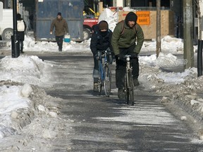 winter cycling in Montreal
