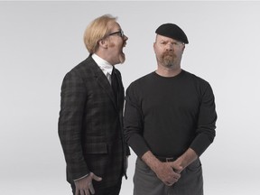MythBusters co-hosts Adam Savage, left, and Jamie Hyneman: Their TV show has lasted 11 years by taking a fun irreverent approach to running their experiments.