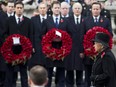 Britain's Queen Elizabeth II leads the Remembrance Sunday ceremony at the Cenotaph on Whitehall, London, on Nov. 9, 2014. Services are held annually across Commonwealth countries during Remembrance Day to commemorate servicemen and women who have fallen in the line of duty since World War I.