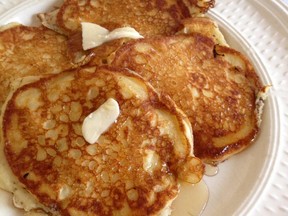 Buttermilk pancakes made fresh, no mix, no frozen breakfast goods. Photo by Lesley Chesterman